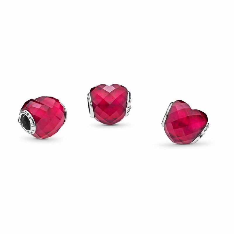 Pandora Fuchsia Pink Heart Charm NZ Sale, Sterling Silver (047589-CRP)